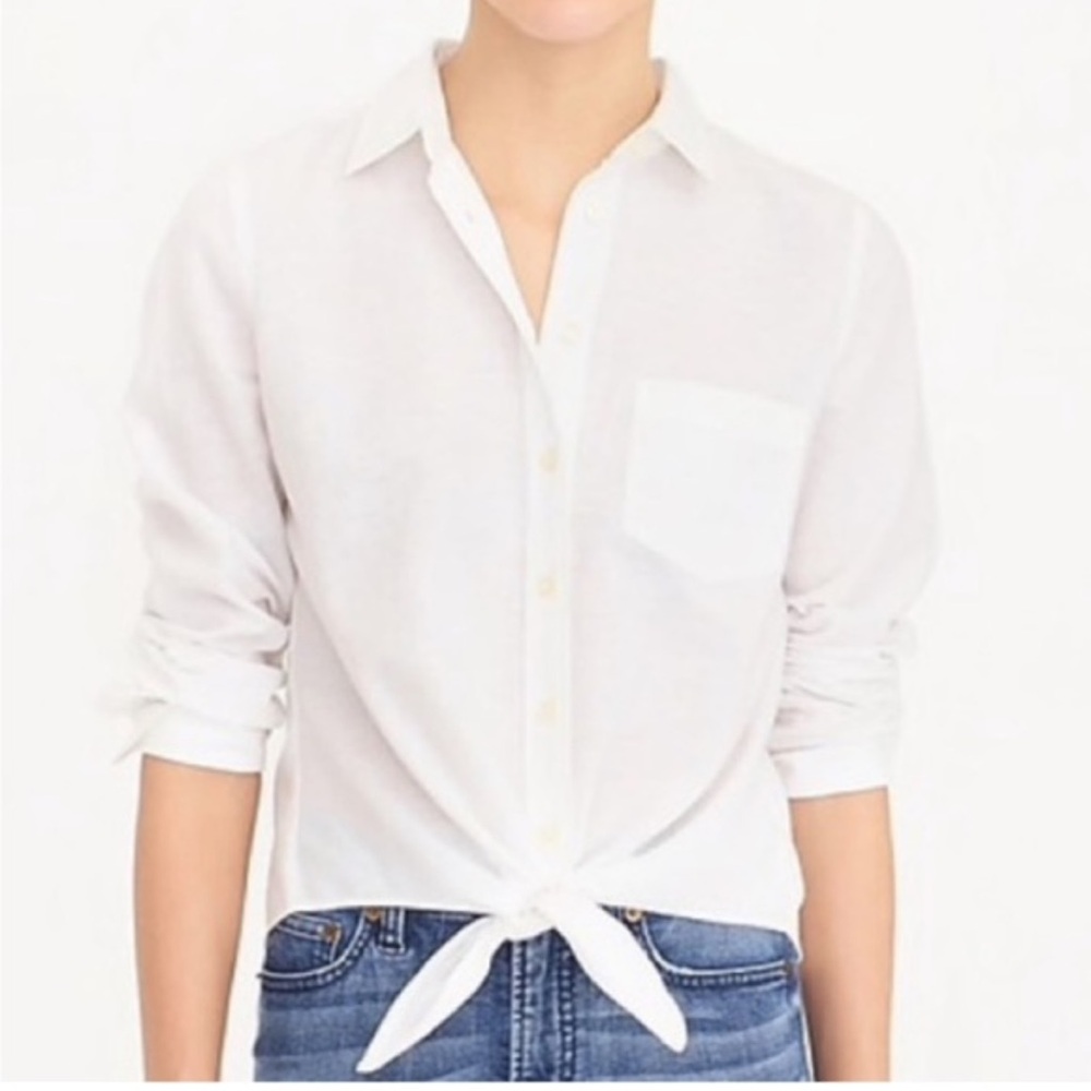 J. Crew White Button Down Shirt